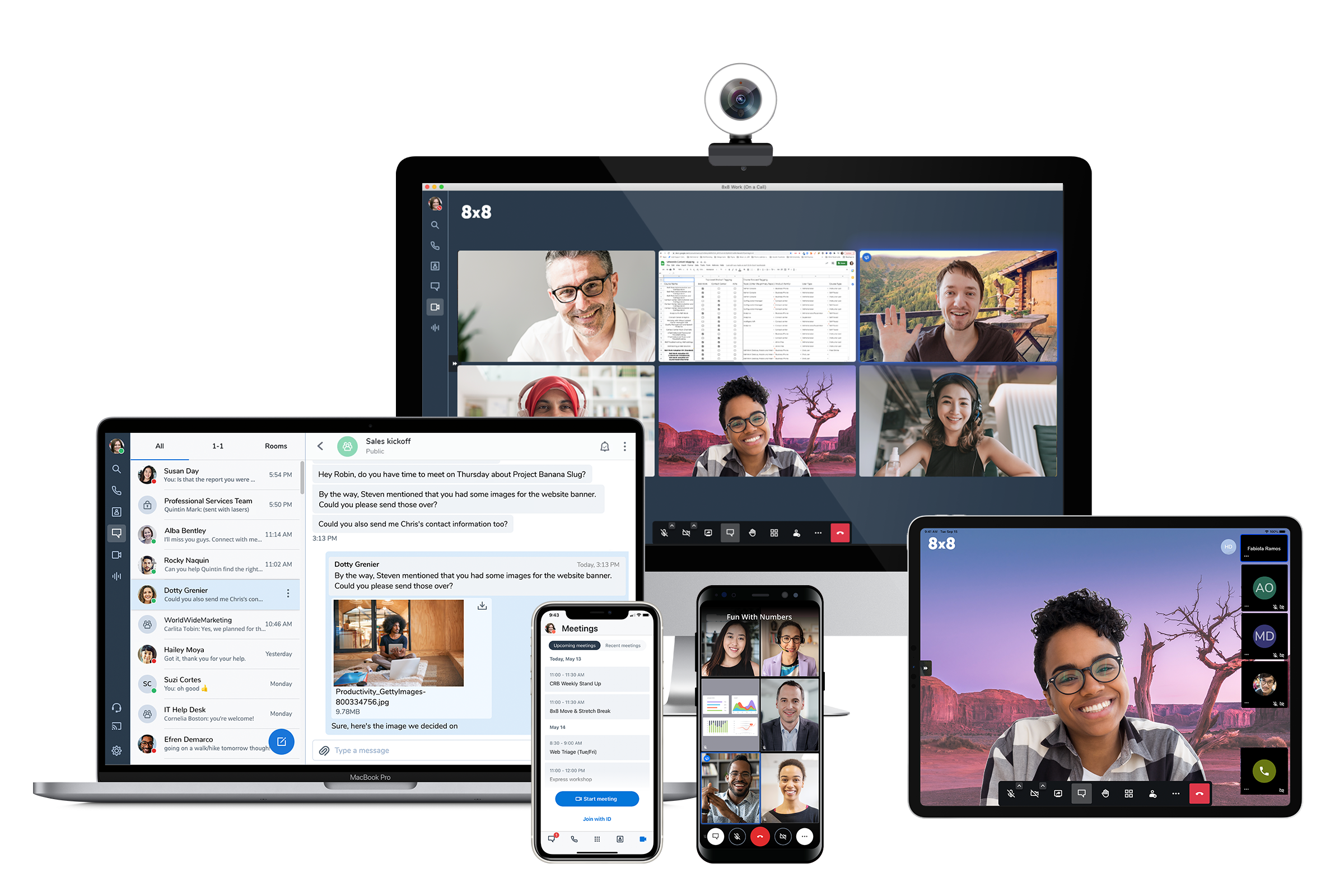 screenshot of 8x8 Work